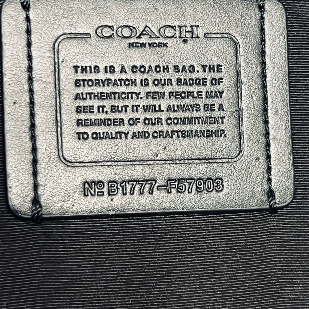 Coach 2017 Black Nylon/Leather Tote B1777-F57903 - Picture 14 of 14